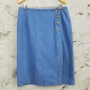 VIVALDI - Vintage 80's Light Denim Pencil Skirt